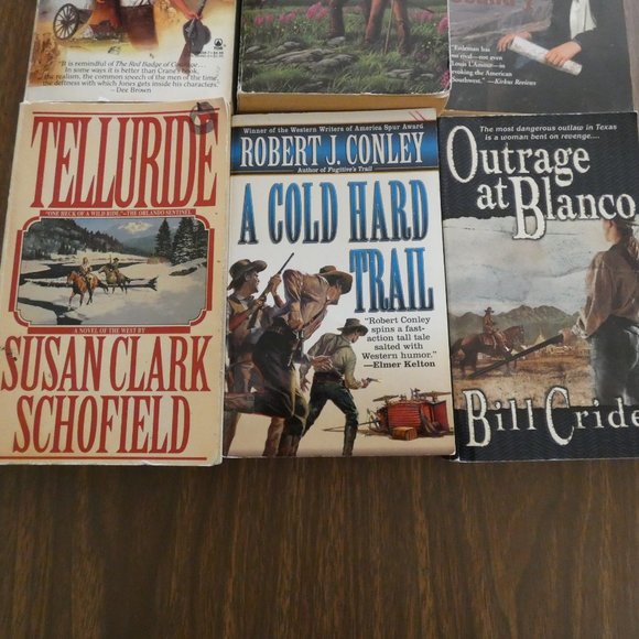 Lot Of 9 Vintage Western Paperbacks Various Authors - Picture 4 of 8